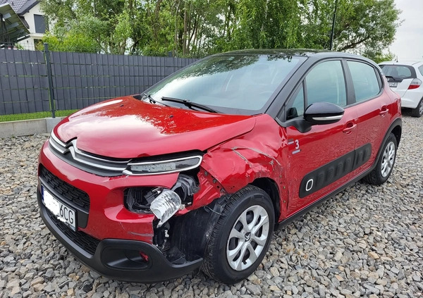 Citroen C3 cena 23500 przebieg: 94000, rok produkcji 2019 z Dobra małe 407